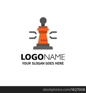 Chess, Game, Player, King, Poker Business Logo Template. Flat Color