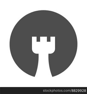 Chess icon logo design illustration