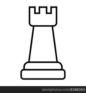 chess icon, rook vector template illustration logo design