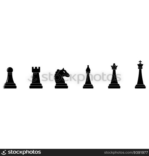 chess icon vector template illustration logo design