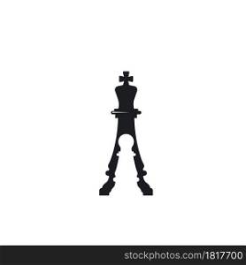 chess king pawn icon vector illustration design template