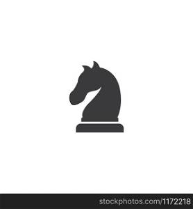 Chess knight logo icon ilustration vector template