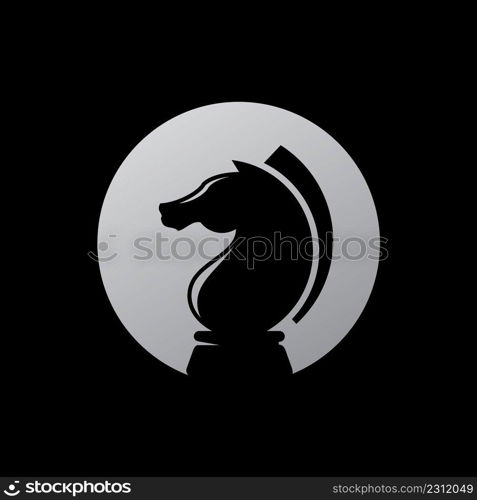 Chess knight role logo vector, Chess piece vector icons 