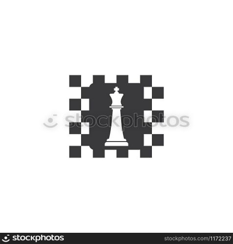 Chess logo icon ilustration vector template