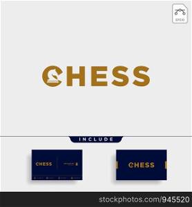 chess logo type vector design illustration, typography logo for chess with business card include- vector. chess logo type vector design illustration, typography logo for chess