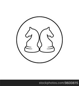 chess logo vector icon illustration design. Logo for tournament, badge, sport
