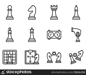 Chess outline icon and symbol for website, application