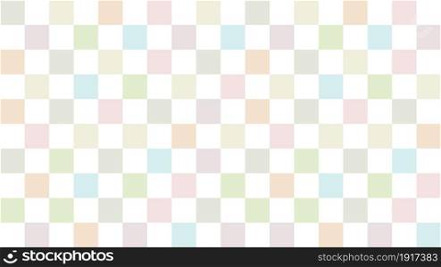 Chess pattern colored. Decor. Simulated transparency. Aspect ratio 16:9. Vector illustration