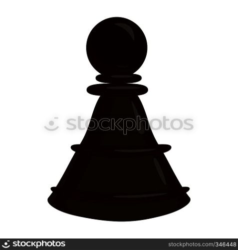 Chess pawn icon in cartoon style on a white background. Chess pawn icon, cartoon style