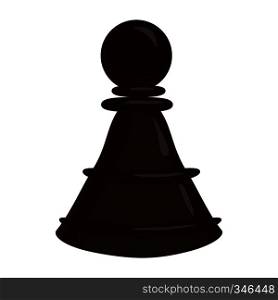 Chess pawn icon in cartoon style on a white background. Chess pawn icon, cartoon style