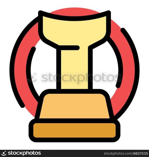 Chess piece icon outline vector. Online game. Computer design color flat. Chess piece icon vector flat