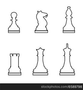 Chess pieces icon .