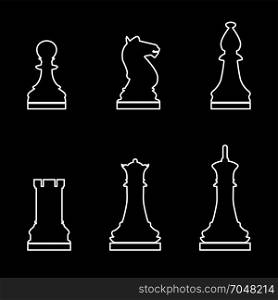 Chess pieces icon .