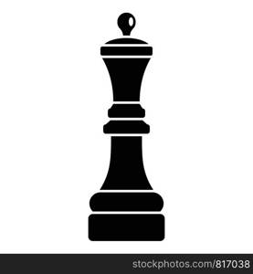 Chess queen icon. Simple illustration of chess queen vector icon for web design isolated on white background. Chess queen icon, simple style