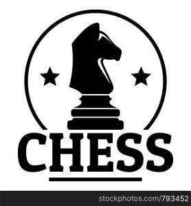 Chess sport logo. Simple illustration of chess sport vector logo for web design isolated on white background. Chess sport logo, simple style