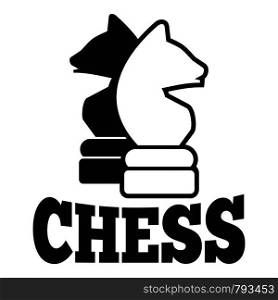 Chess thinking logo. Simple illustration of chess thinking vector logo for web design isolated on white background. Chess thinking logo, simple style