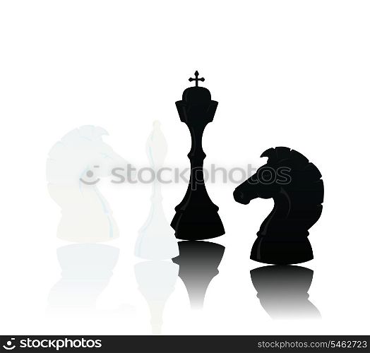Chess2. Chess figures of white and black colour