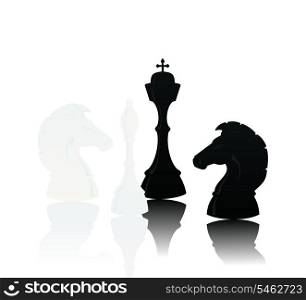 Chess2. Chess figures of white and black colour