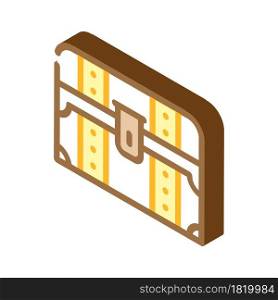 chest fairy tale isometric icon vector. chest fairy tale sign. isolated symbol illustration. chest fairy tale isometric icon vector illustration