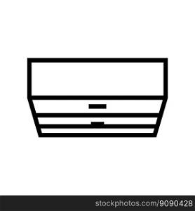 chest of drawers top view line icon vector. chest of drawers top view sign. isolated contour symbol black illustration. chest of drawers top view line icon vector illustration