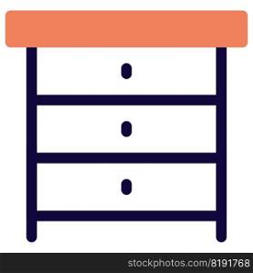 Chest of drawers used as nightstand