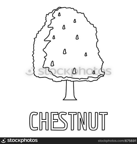Chestnut icon. Outline illustration of chestnut vector icon for web. Chestnut icon, outline style.