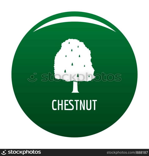 Chestnut tree icon. Simple illustration of chestnut tree vector icon for any design green. Chestnut tree icon vector green