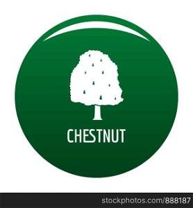 Chestnut tree icon. Simple illustration of chestnut tree vector icon for any design green. Chestnut tree icon vector green