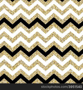 Chevron seamless pattern. Glittering golden surface