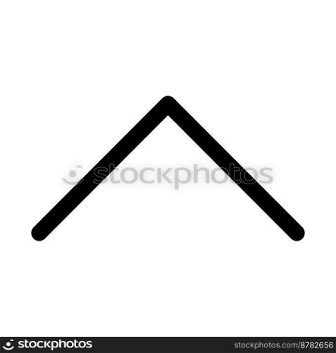 Chevron up icon line isolated on white background. Black flat thin icon on modern outline style. Linear symbol and editable stroke. Simple and pixel perfect stroke vector illustration.