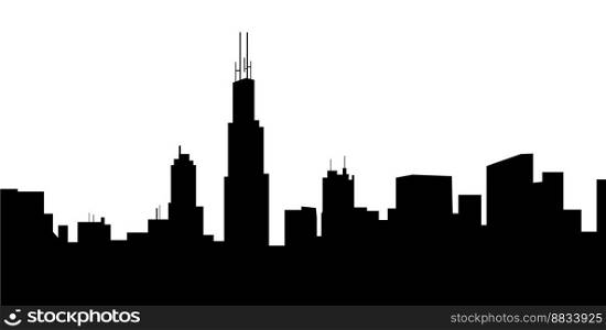 Chicago morning skyline vector image