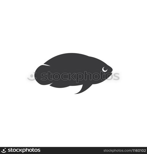 Chichlid Fish Logo ilustration vector Template