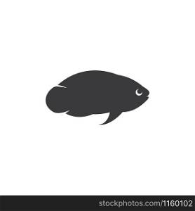 Chichlid Fish Logo ilustration vector Template