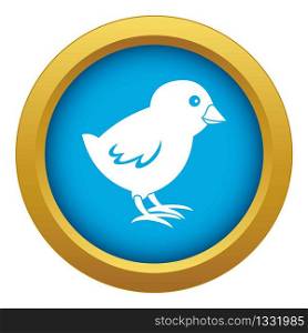 Chick icon blue vector isolated on white background for any design. Chick icon blue vector isolated