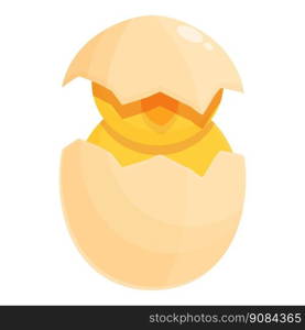 Chicken bird hatching icon cartoon vector. Easter egg. Funny shell. Chicken bird hatching icon cartoon vector. Easter egg