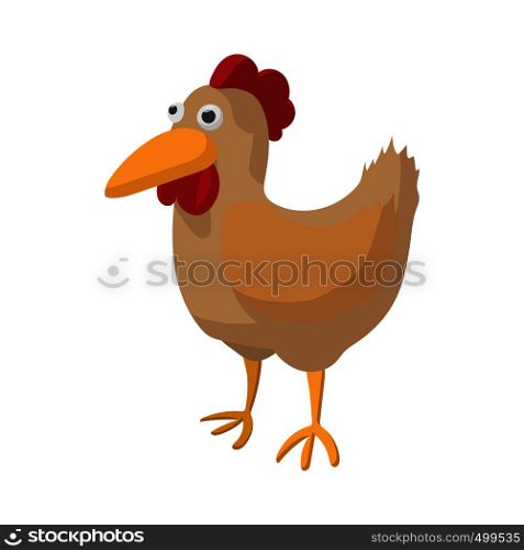 Chicken cartoon icon isolated on a white background. Chicken cartoon icon