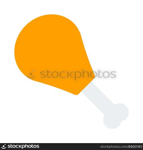 chicken drumstick, icon on isolated background