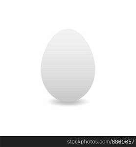 Chicken egg vector icon on a white background.