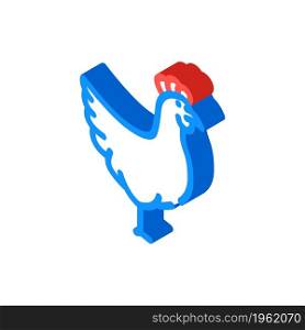 chicken farm bird isometric icon vector. chicken farm bird sign. isolated symbol illustration. chicken farm bird isometric icon vector illustration