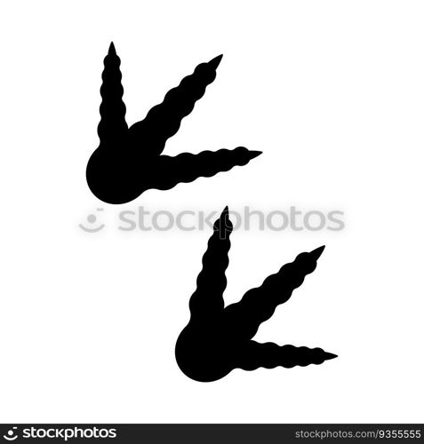 chicken footprints icon vector design template