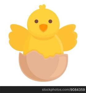 Chicken hatching icon cartoon vector. Egg baby. Little farm. Chicken hatching icon cartoon vector. Egg baby