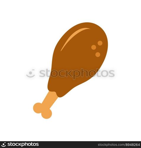 chicken icon in flat style. chicken vector illustration on white isolated background.