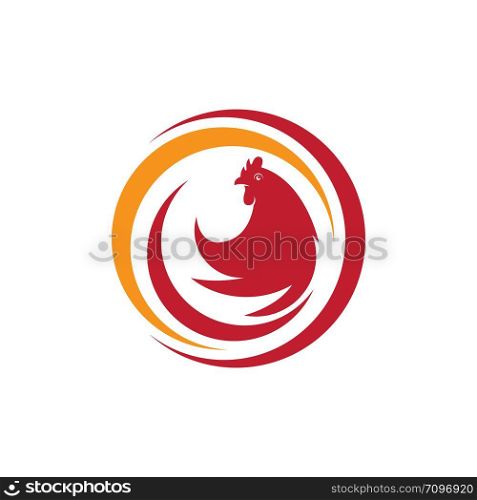 chicken illustration icon vector design template