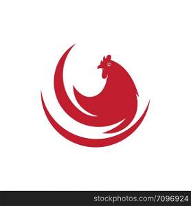 chicken illustration icon vector design template