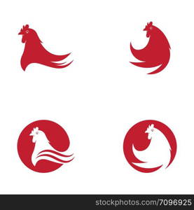 chicken illustration icon vector design template