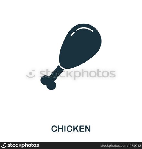 Chicken Leg icon. Mobile apps, printing and more usage. Simple element sing. Monochrome Chicken Leg icon illustration. Chicken Leg icon. Mobile apps, printing and more usage. Simple element sing. Monochrome Chicken Leg icon illustration.