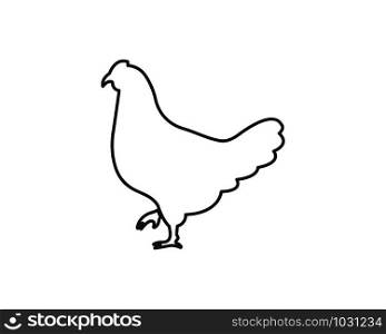 chicken logo icon vector illustration template