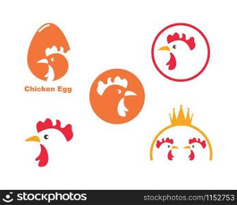 chicken logo vector illustration template design