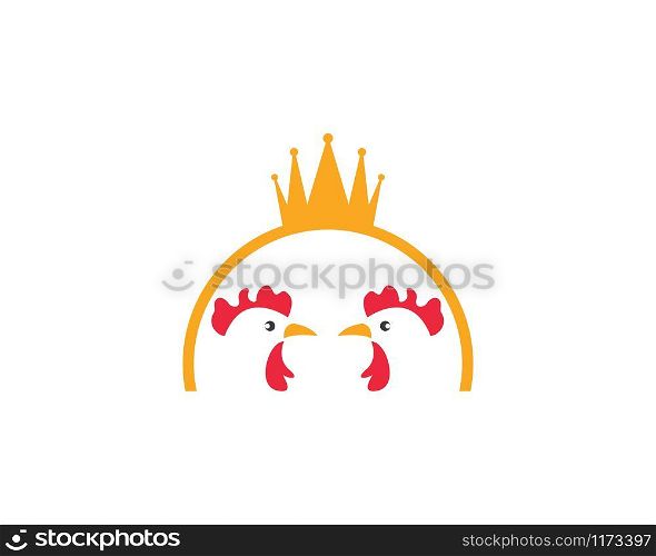 chicken logo vector illustration template design