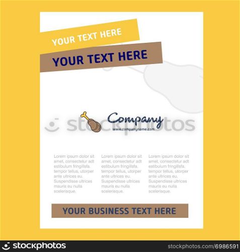 Chicken lollypop Title Page Design for Company profile ,annual report, presentations, leaflet, Brochure Vector Background